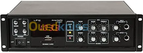 AMPLIFICATEUR PUBLIC ADDRESS 80W AVEC BLUETOOTH, USB-MP3 & TUNER FM