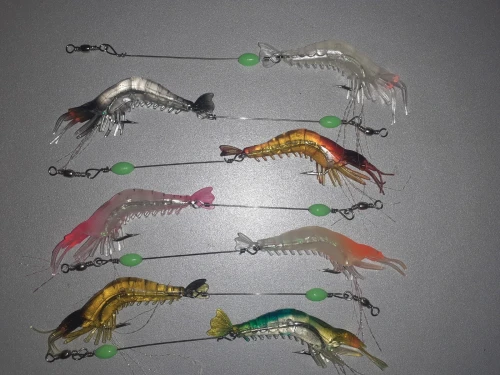 leurre souple en forme de crevettes