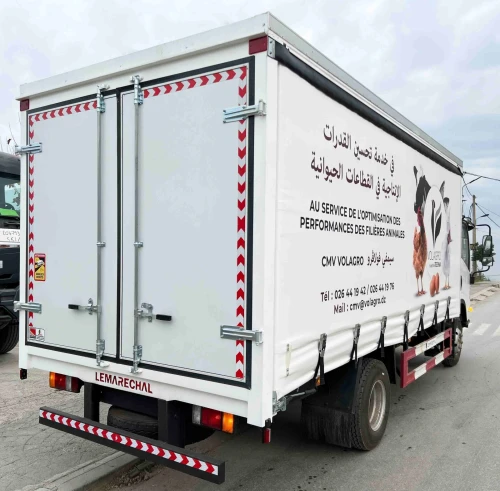fabrication de plateaux à bâche coulissante (maraichers) sur camion (TIRSAM, RENAULT, JMC, JAC...)