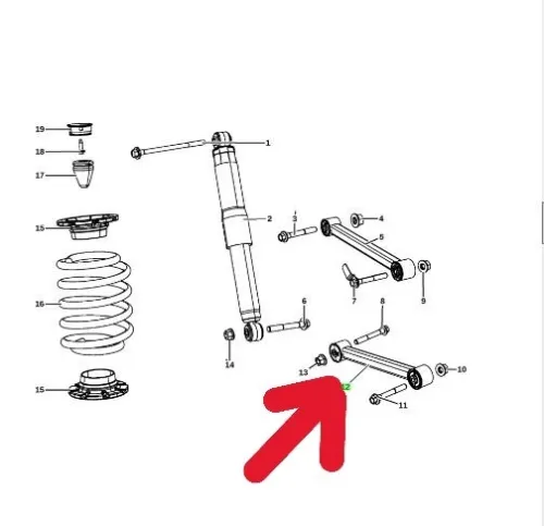 BRAS SUSPENSION AR JEEP GRAND CHEROKEE 3 COMMANDER INFERIEUR