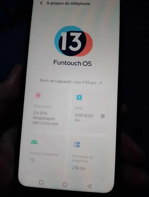 Vivo Y35 256g ram8+8