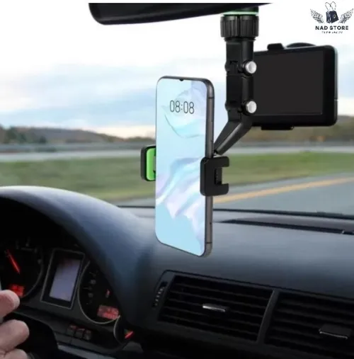 Support mobile à 360 degrée pour rétroviseur حامل هاتف متعدد الزوايا