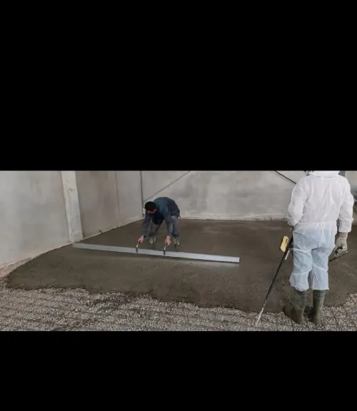 Chape sol la plate forme lissage de Béton Tallouchage Hélicoptère