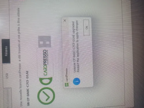 Clé de logiciel d impression des badges 