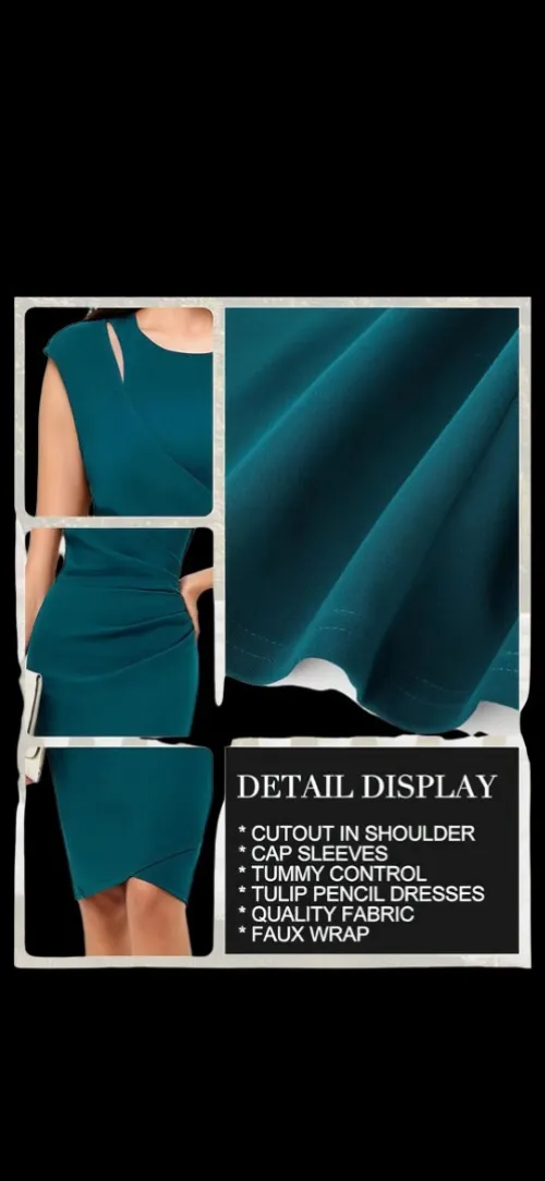 Robe élégante coupe portefeuille