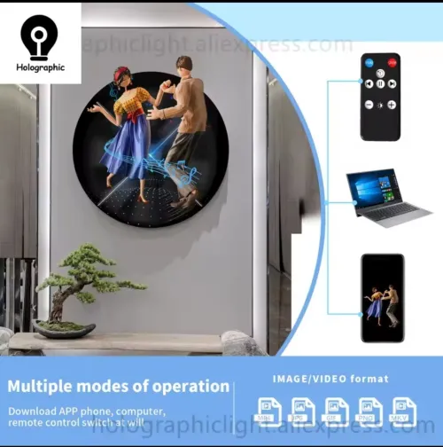 Hologram 3D 42cm avec telecommande