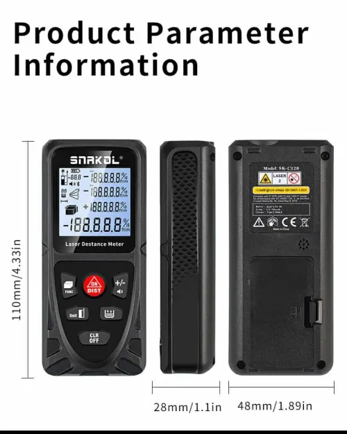 Mètre laser 120metre batterie rechargeable