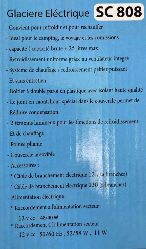 Glaciere electrique chaud/froid 25 litre