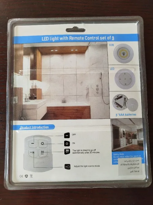 Spot 3 lampes LED sans fil avec télécommande