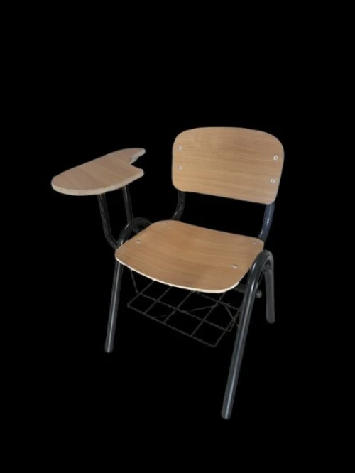 Chaise avec tablette écritoire rotative