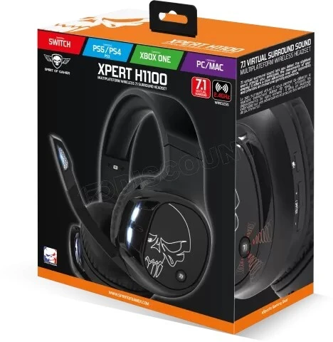 Casque Gaming sans fil Spirit of Gamer Xpert-H1100