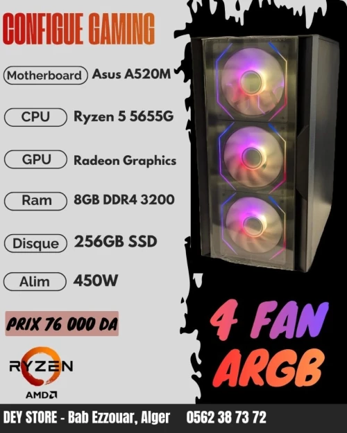 UNITER Configue PC Gaming APU RYZEN 5 PRO 5655G