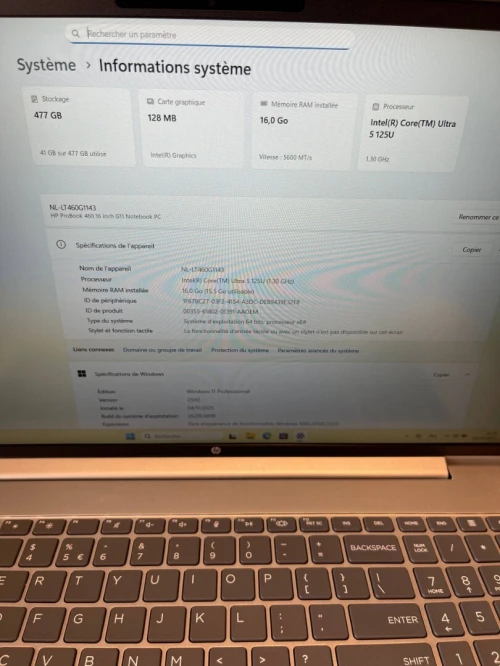 HP ProBook 460 G11 Ultra 5 125U 16GB 512GB NVMe 16"