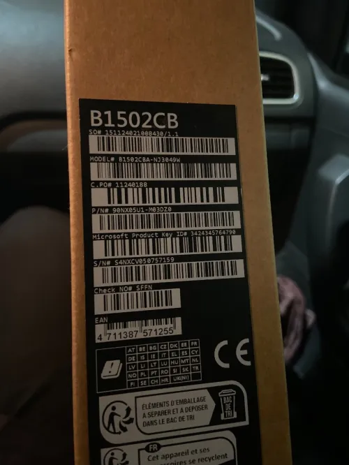 Pc Portable Asus ExpertBook B1502CB