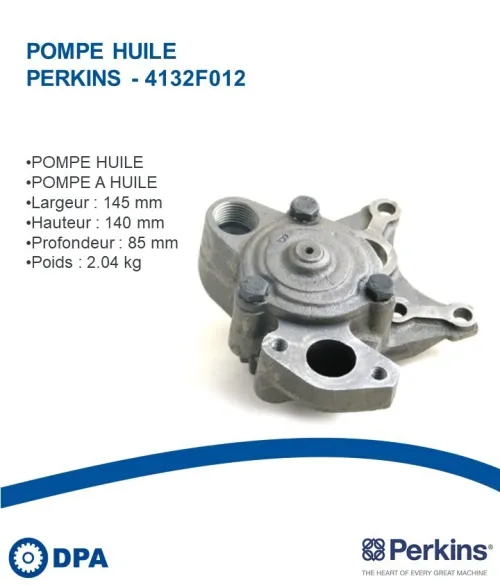 Pièces Perkins D'origine-pompe a huile