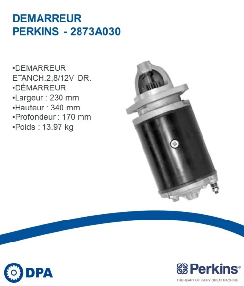 Pièces Perkins D'origine- Démarreur