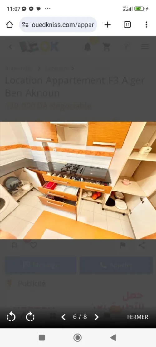 Location Appartement F3 Alger Hydra