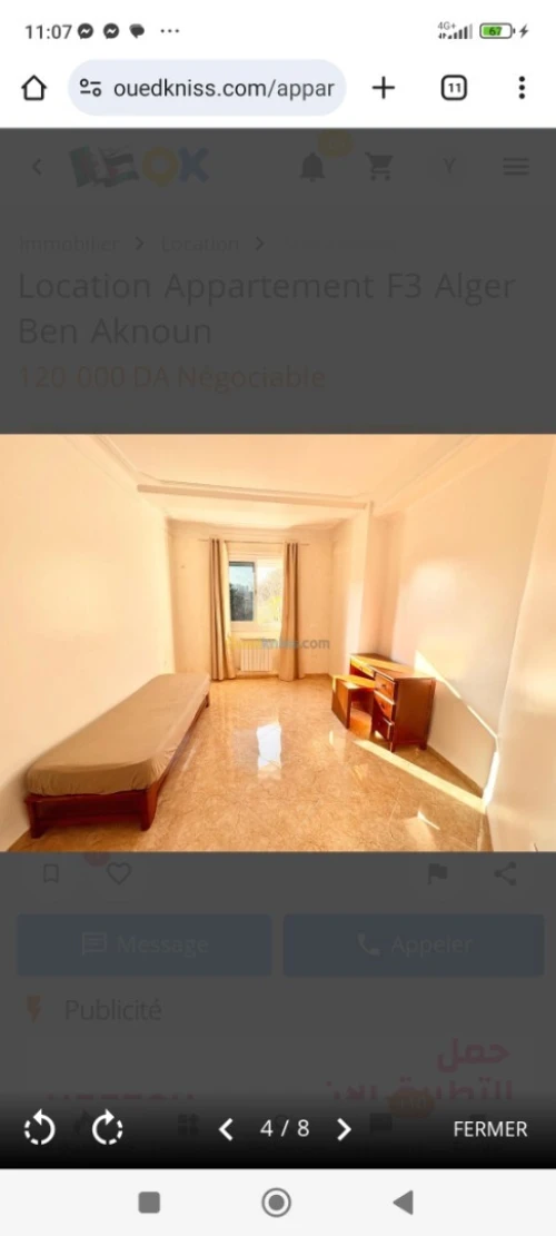 Location Appartement F3 Alger Hydra