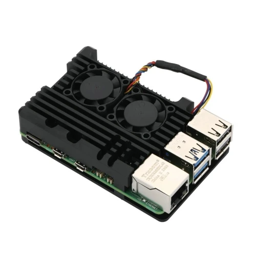 Boîtier en aluminium Raspberry Pi 5 avec double ventilateur