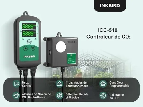 Contrôleur de CO2 INKBIRD contrôleur intelligent pour Élevage champignons