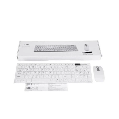 Clavier avec souris sans fil K-06 - ENIGMA blanc