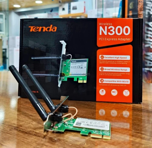 Carte Réseau WiFi PCI-E TENDA W322E N300Mbps