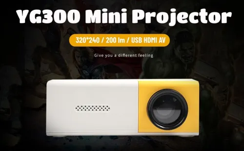 Mini Projecteur Datashow, Vidéoprojecteur Full HD 1080P, Projecteur de Film Portable, Projecteur de Cinéma Maison Multimédia Compatible avec HDMI, USB, VGA, AV