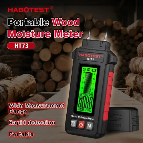 HABOTEST HT73 Mesureur d'humidité Détecteur d'humidité pour bois