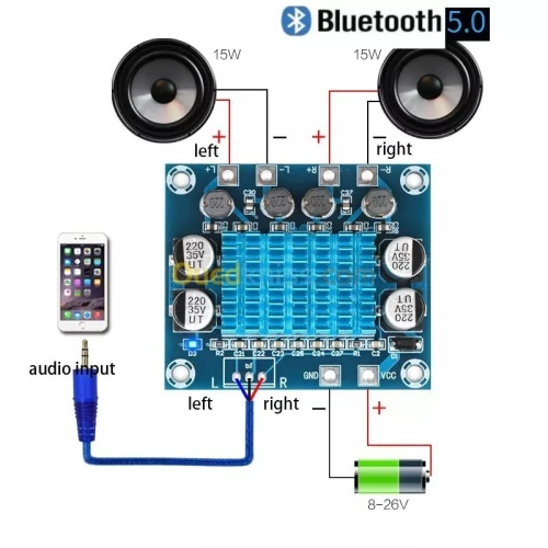 Carte d'amplificateur de puissance audio XH-A232 arduino