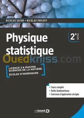 Physique statistique Cours et exercices corrigés