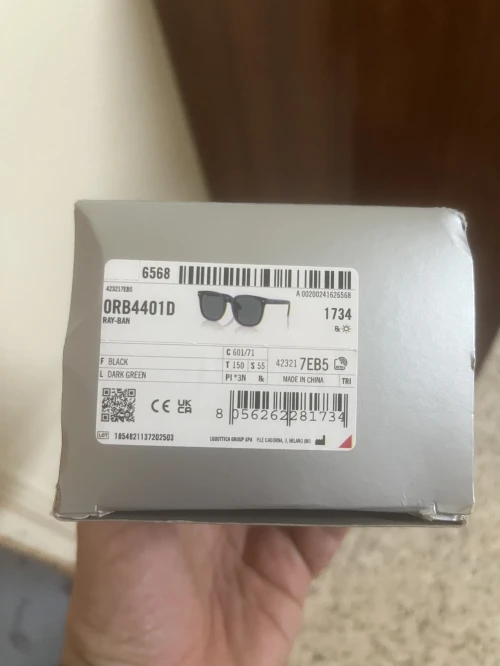 Ray-Ban RB4401D Poli Noir et Verres vert Foncé