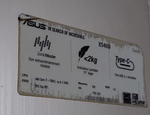 pc gamer asus i7 7eme Ram 8GO Disque 1TO Carte graphique AMD+Intel 
