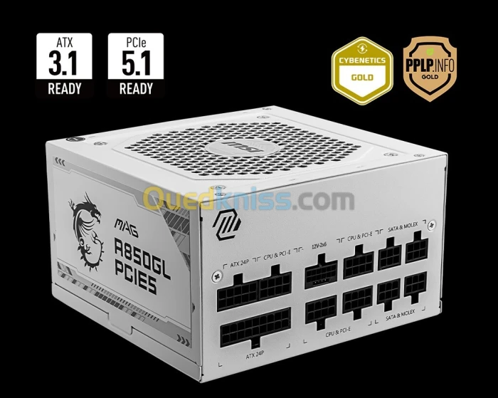MSI MAG A850GL PCIE5  blanc
