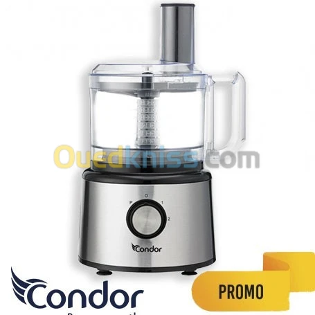 Robot de cuisine CONDOR MASTER MIX Multi fonction – 750W – 2,3L Bol – 2,1L Blender – Inox_Noir