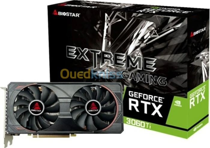 CARTE GRAPHIQUE BIOSTAR GEFORCE RTX 3060 TI EXTREME 8G GDDR6 RAY TRACING DLSS HDMI DP