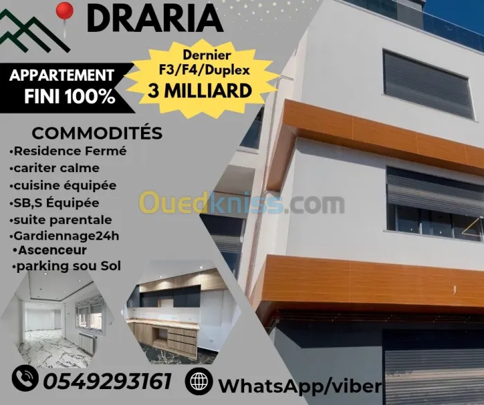Vente Appartement F5 Alger Draria