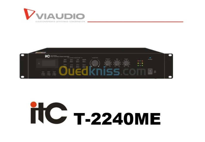 Amplificateur de mosquée multimédia à 2 canaux ITC T-2240ME