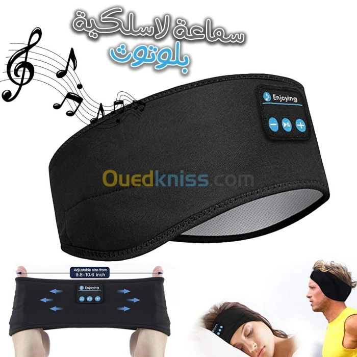 Bandeaux élastique casque avec micro sans fil compatibles Bluetooth