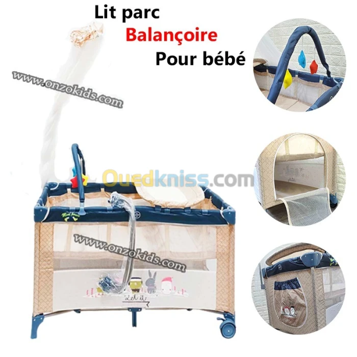 Lit parc balançoire pour bébé | Mini pouce