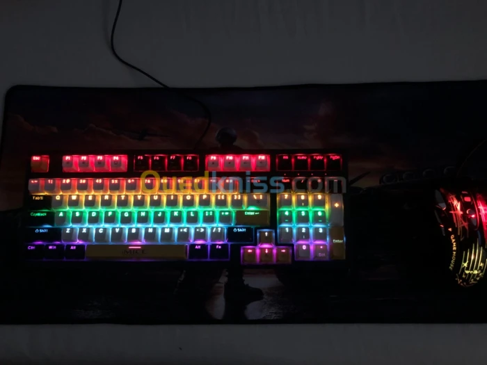 Clavier souris gamer + un tapis de souris