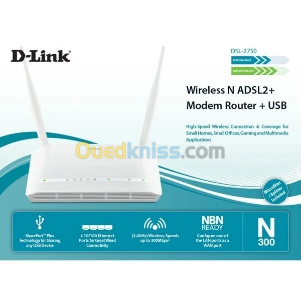 MODEM ROUTER D-LINK ADSL 2750