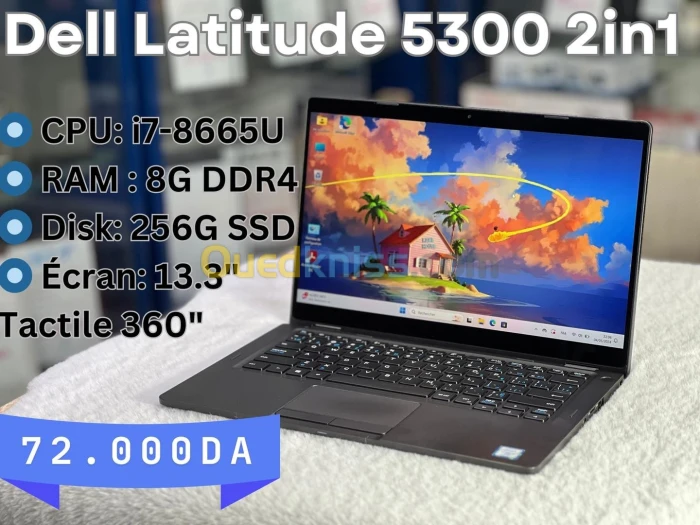 Dell Latitude 5300 2-in-1 I7 8EME 8G 256G SSD 13.3" TACTILE 360