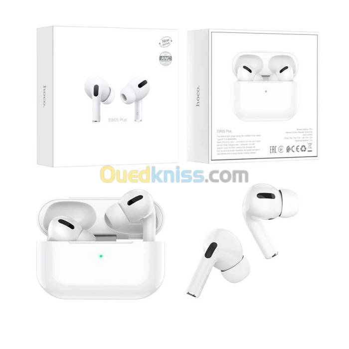 Ecouteur Earbuds sans-fil bluetooth 5.1 HOCO EW05 Plus ANC - Blanc