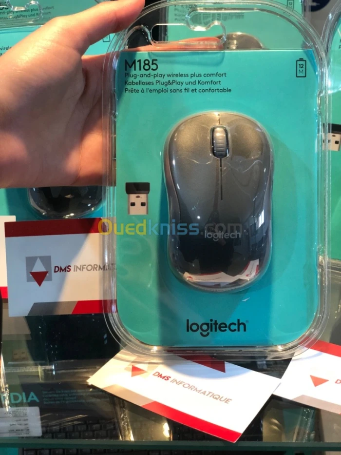 SOURIS LOGITECH M185  GRISE SANS FIL