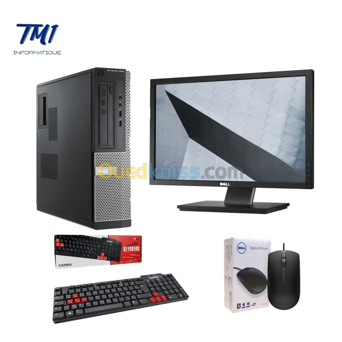 PC DE BUREAU DELL OPTIPLEX 3010 I3 3GEN / 500 HDD / 4 RAM / 22 POUCE DELL P2210F