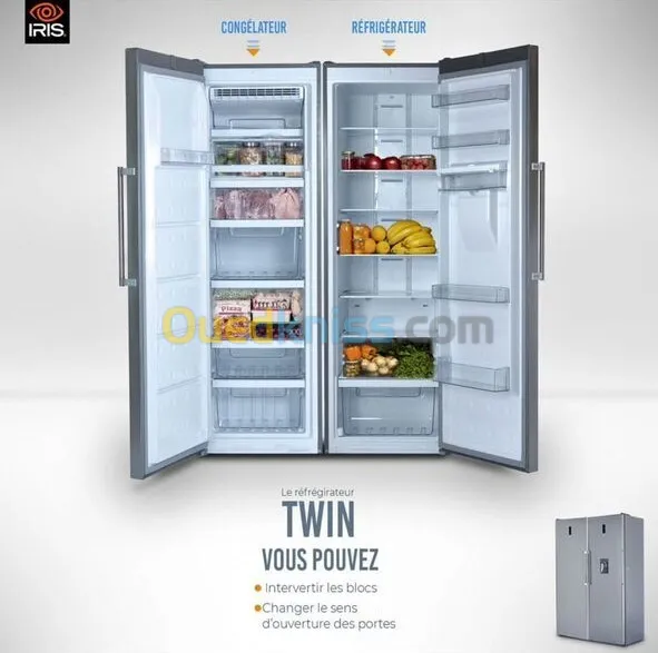 REFRIGERATEUR IRIS TWIN 455L + CONGELATEUR 338L
