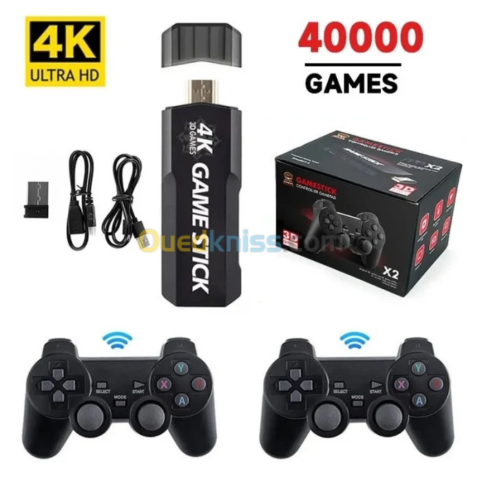 Console Game Stick X2 PLUS New Retro 4K 64GB + 30000 GAMES