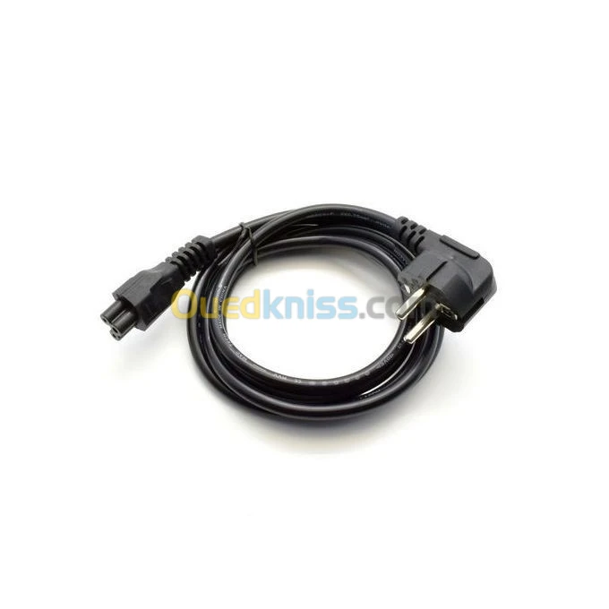 CABLE D'ALIMENTATION 3 SORTIES - TREFLE -1.2 METRE - NOIR