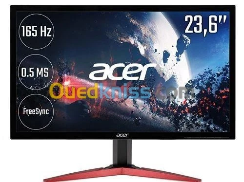 ECRAN 24" ACER KG241Q FHD HDMI 0.5MS 165 HZ AMD FreeSync