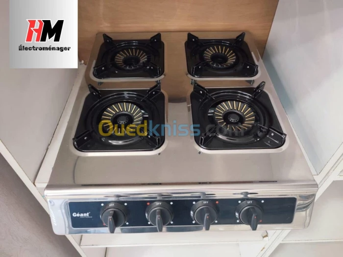 PROMO Réchaud à Gaz Géant 4feux Inox 14500Da